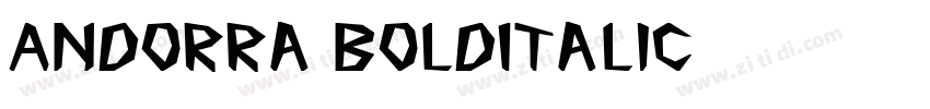 Andorra BoldItalic字体转换